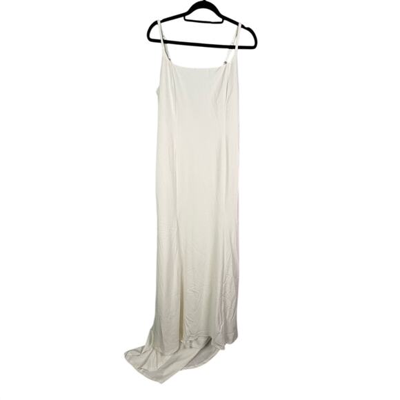 Lulus Blessed Romance White Sleeveless Button Back Mermaid Maxi Dress Size 1X - Picture 3 of 7